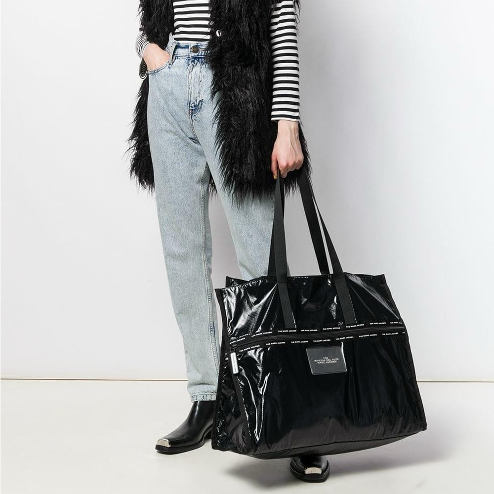 Marc Jacobs The Ripstop XXL Black Nylon Tote Bag Large Travel